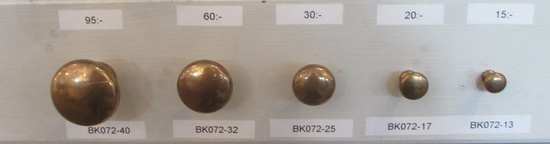 Knopp i mässing, 13 mm