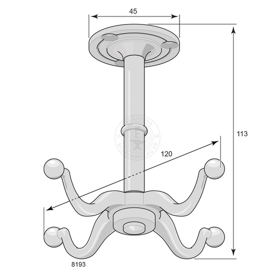 Snurrande Ankarkrok Nickel