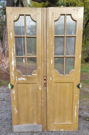 2  st Dubbeldörrar med glas 120 x 210cm, Finns på Överjärva