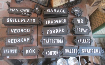 Gjutjärnsskylt: Skafferi