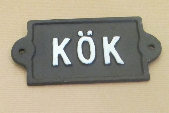 Gjutjärnsskylt: Kök