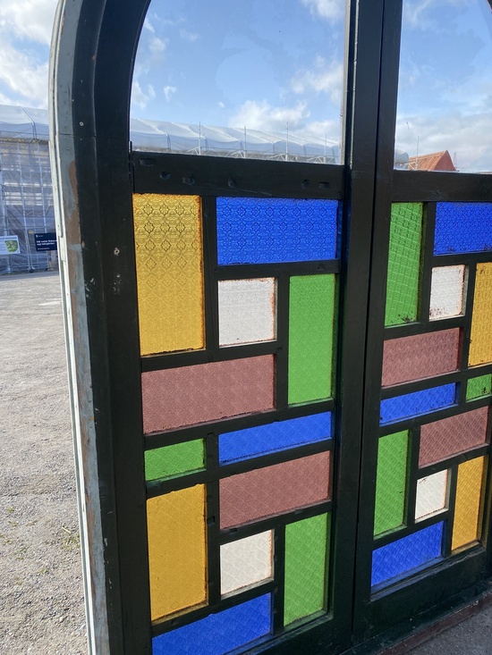 Dubbeldörr glas, 150x224cm, finns på överjärva