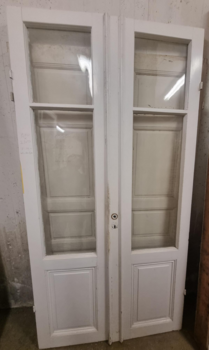 Pardörr utan karm med glas