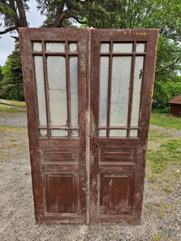 Pardörr med glas, 112x188cm, finnspå Överjärva