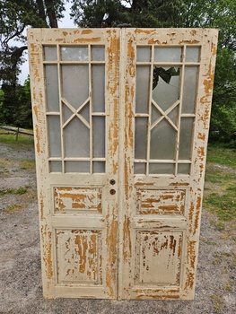 Pardörr med glas, 120x199cm, finns på Överjärva