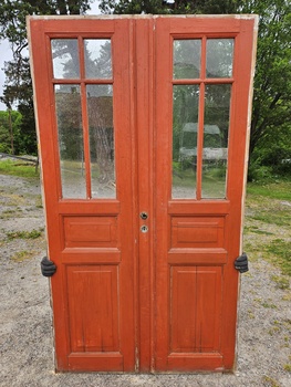 Pardörr med glas, 112x202cm, finns på Överjärva
