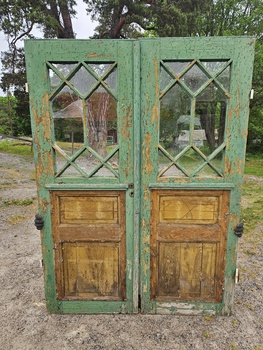 Pardörr med glas, 138x187cm, finns på Överjärva