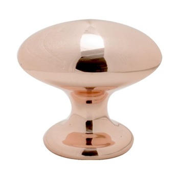 Oval knopp i blank koppar