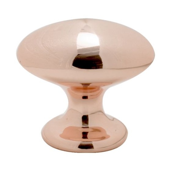 Oval knopp i blank koppar