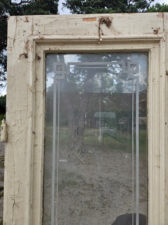 Pardörr med glas, 111x240cm, finns på Överjärva byggnadsvård