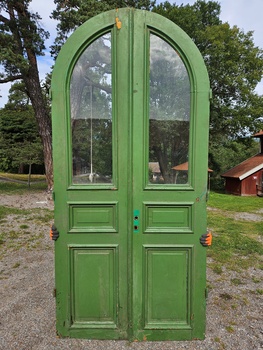 Pardörr med glas, 119x252, finns på Överjärva byggnadsvård