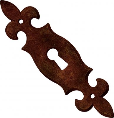 Nyckelskylt i rödrost