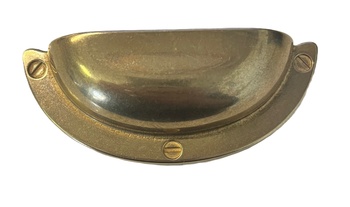 Skålhandtag i mässing. Stort