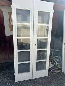 Dubbeldörr med glas, 100x209, finns på överjärva