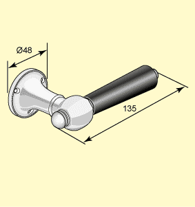 Handtag i mässing 1880 - 1930