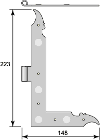 Vinkelgångjärn, 1700-tal