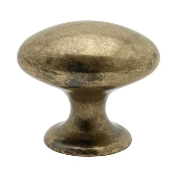 Oval knopp i antik mässing