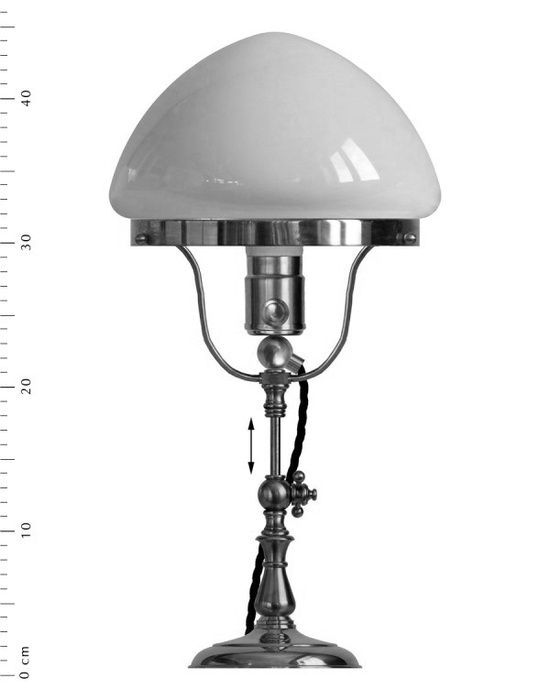 Fogelklou skrivbordlampa i nickel m vit skärm
